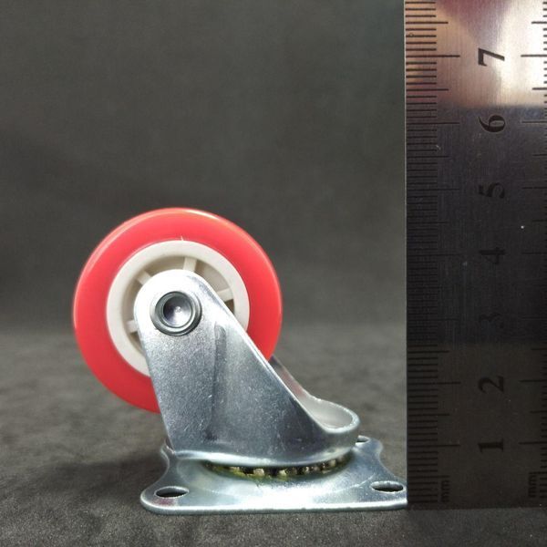 Ролик SIGMA меблевий погумований із майданчиком поворотний із підшипником d-35 мм 1263 фото