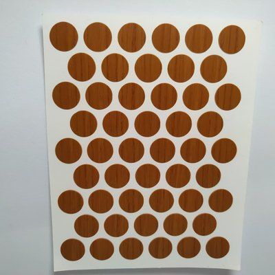 Заглушка самоклеющаяся на конфирмат (Орех новый) WEISS 50 шт диаметр 15 мм заглушка самоклеюча на конфірмат 1469 фото
