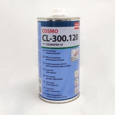 Очиститель для ПВХ Cosmofen CL-300.120 10 слаборастворимый 1 литр (для металлопластиковых окон) 1289 фото
