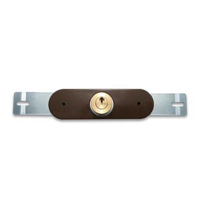 Замок для роллет ALUPROF Premium (коричневый) роллетный замок английский ключ 2712 фото