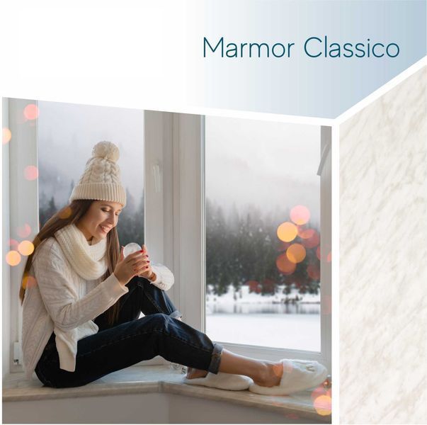 Подоконник Danke Premium Marmor Classico 1000х450мм Мрамор классический серый 2549 фото