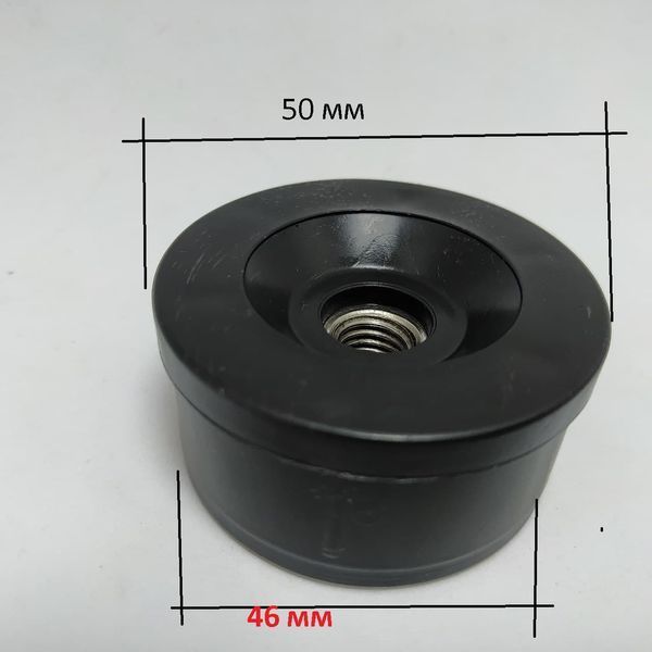 Заглушка для ножки опоры SIGMA d 50мм с гайкой М10 черная 2325 фото