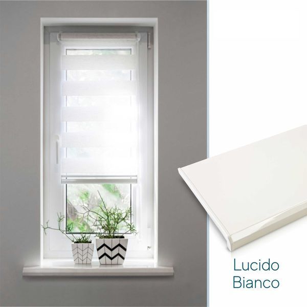Підвіконня Danke Lucido Bianco 1000х500мм Білий глянець 2576 фото