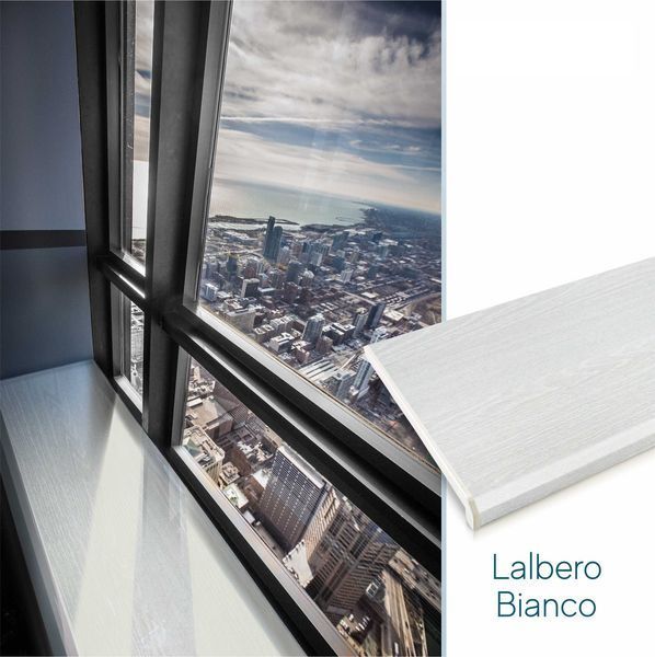 Підвіконня Danke Premium Lalbero Bianco 1000х500 мм Біле дерево 2510 фото