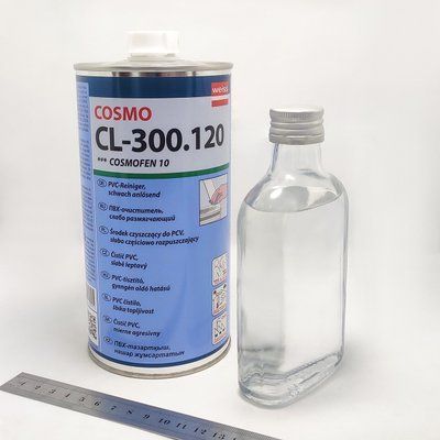 Очиститель для ПВХ Cosmofen CL-300.120 10 слаборастворимый 200 мл (для металлопластиковых окон) 905 фото