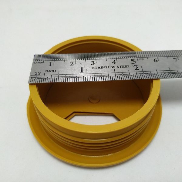 Заглушка комп'ютерна для проводів ТЕРМОПЛАСТ діаметр 55мм (ГІРЧИЦЯ) 1168 фото