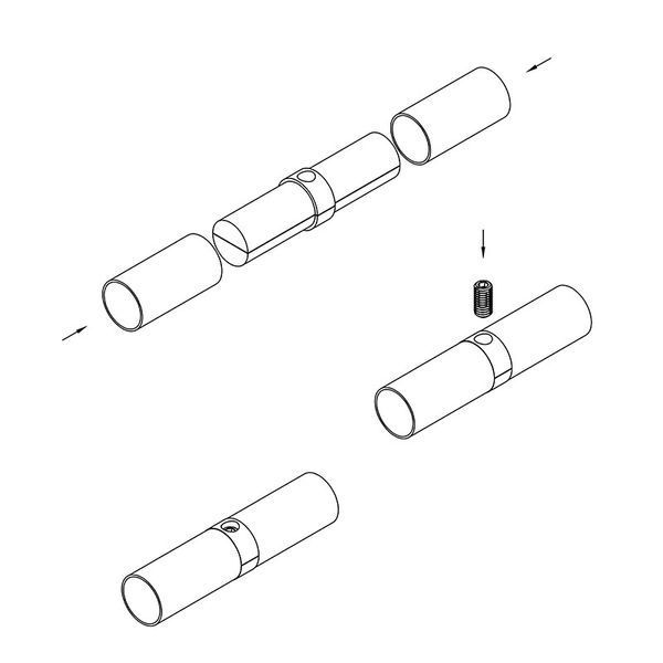 Подовжувач для труби R-10А з кільцем Sigma d-25 мм (хром) 1500 фото