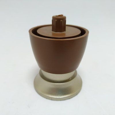 Ножная мебельная опора SIGMA H=54-62 мм пластиковая (орех+сатин) для шкафов тумб диванов комодов пуфов 2290 фото